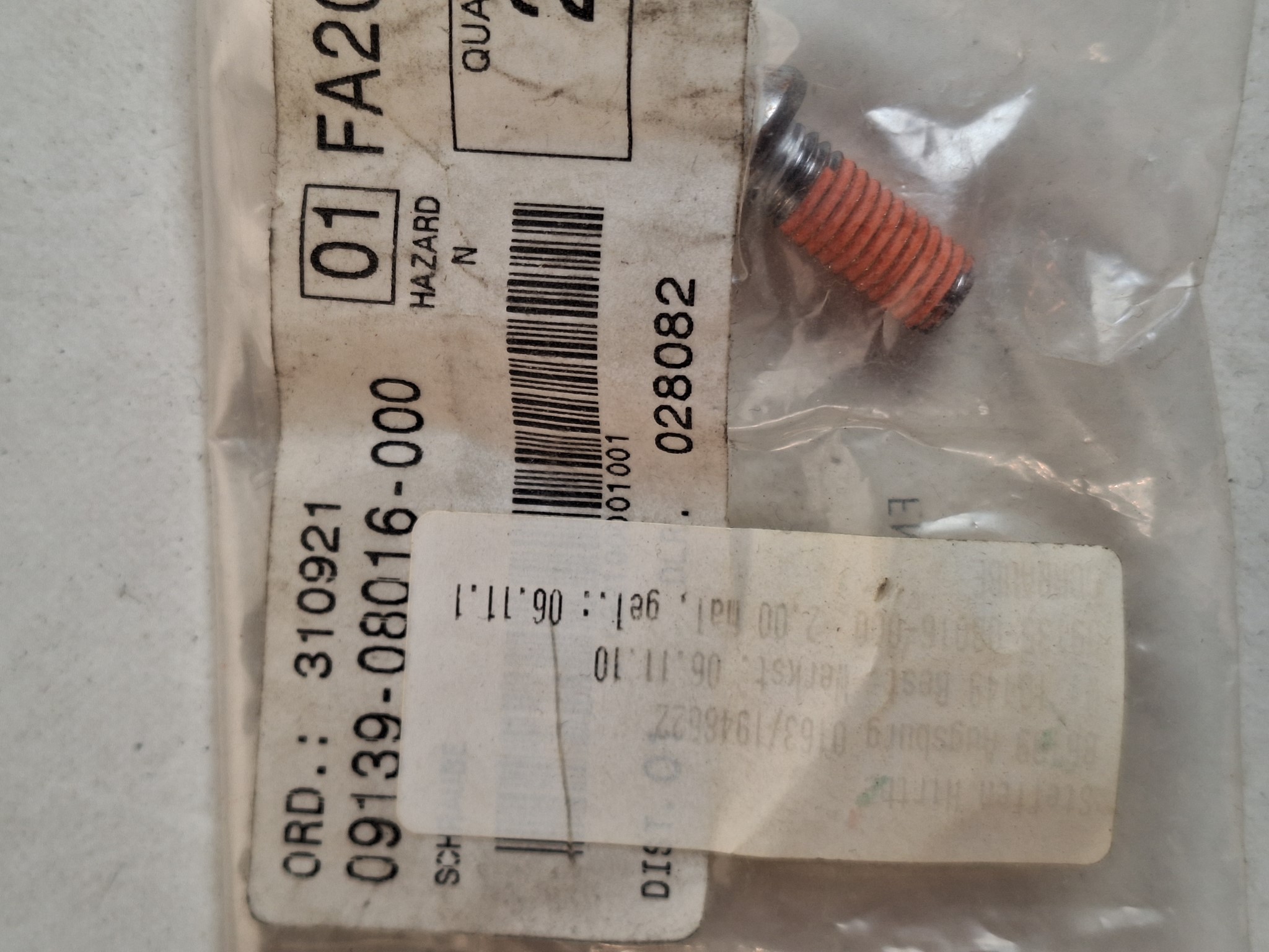 Picture of SUZUKI  SCHRAUBE  09139-08016